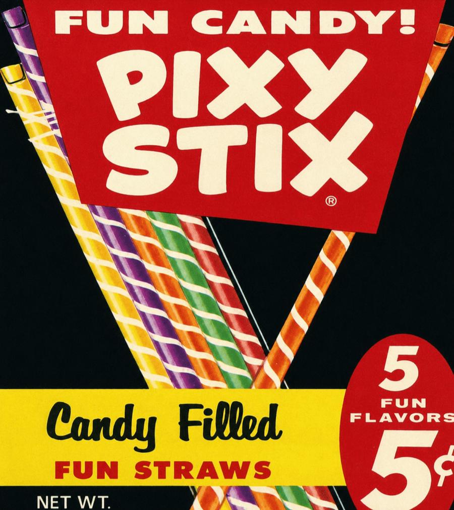 Pixy Stix candy-filled fun straws