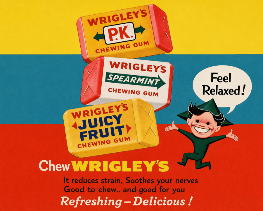 Wrigley's chewing gum — refreshing and delicious