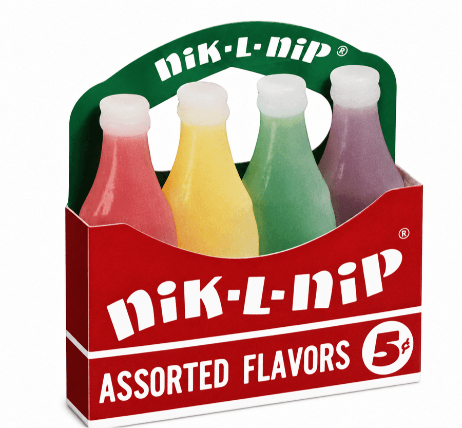 Nik-L-Nip wax bottles, assorted flavours